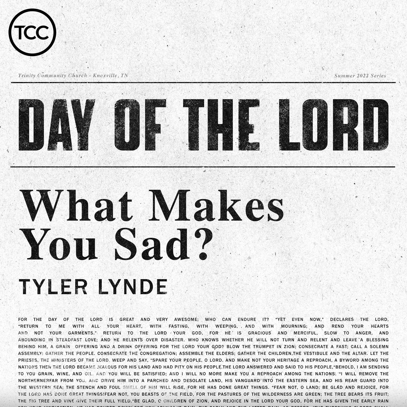 Day Of The Lord - What Makes You Sad?