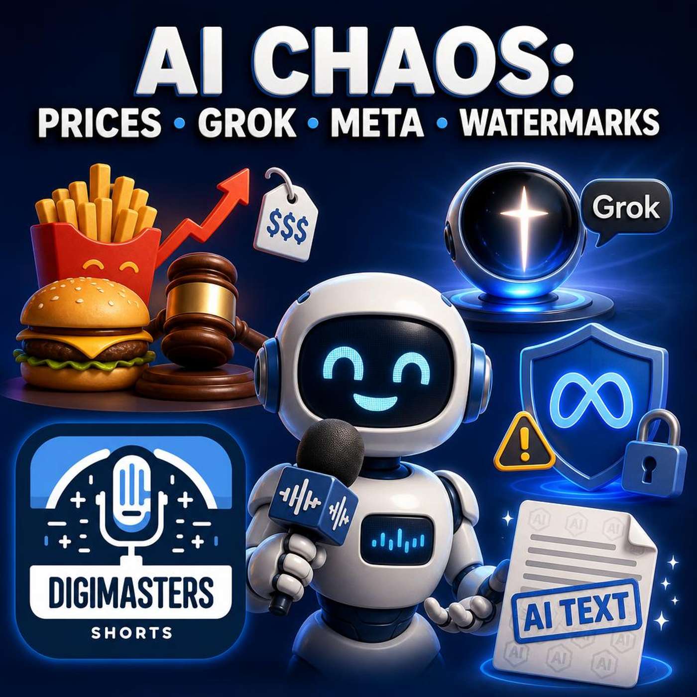 McDonald’s AI Price-Fixing Lawsuit, Elon Musk’s Grok Declares Jesus Divine, Meta’s Muse Security Nightmare, OpenAI Watermarks AI Text episode artwork