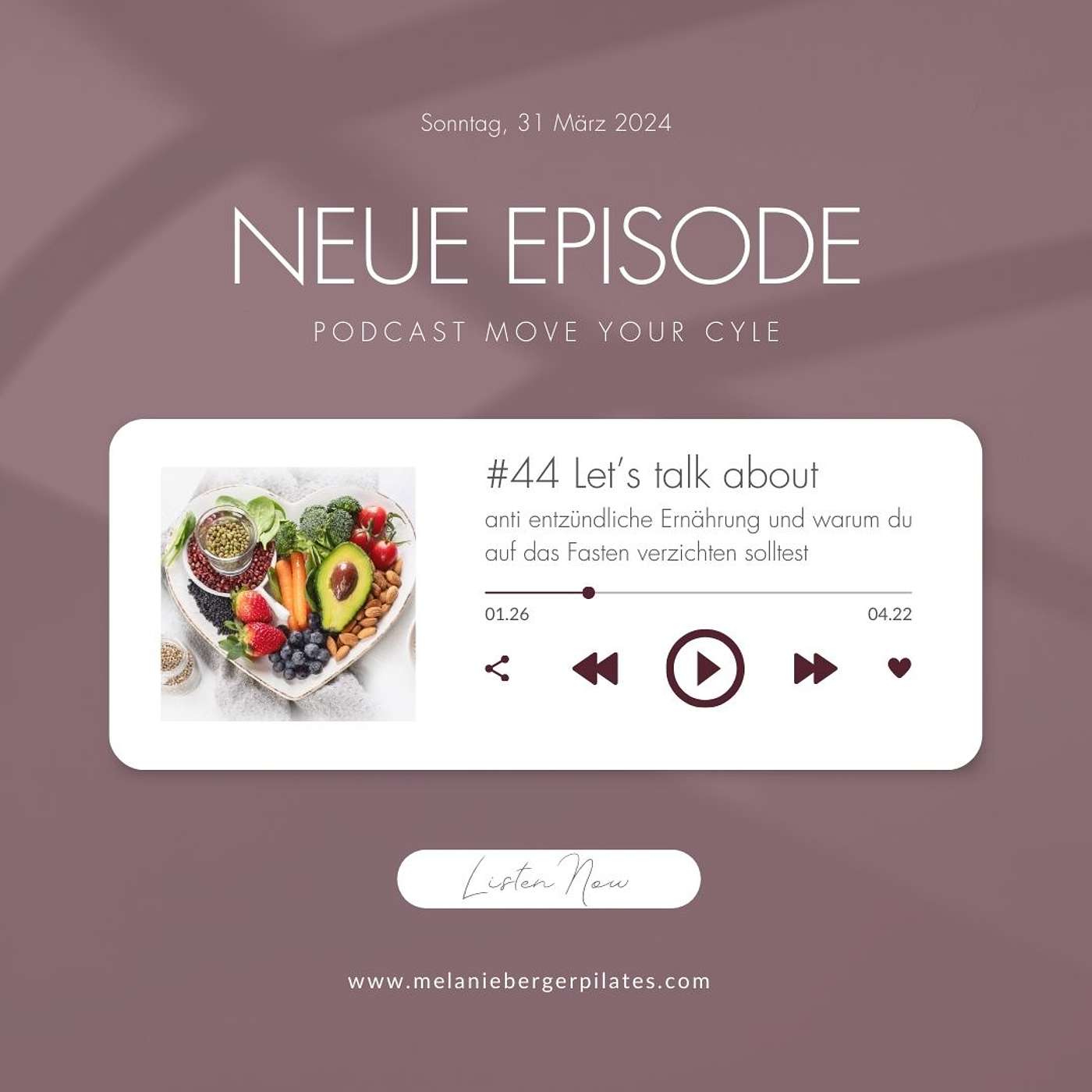 #44 Let´s talk about: Anti entzündliche Ernährung & warum du auf das Fasten verzichten solltest.