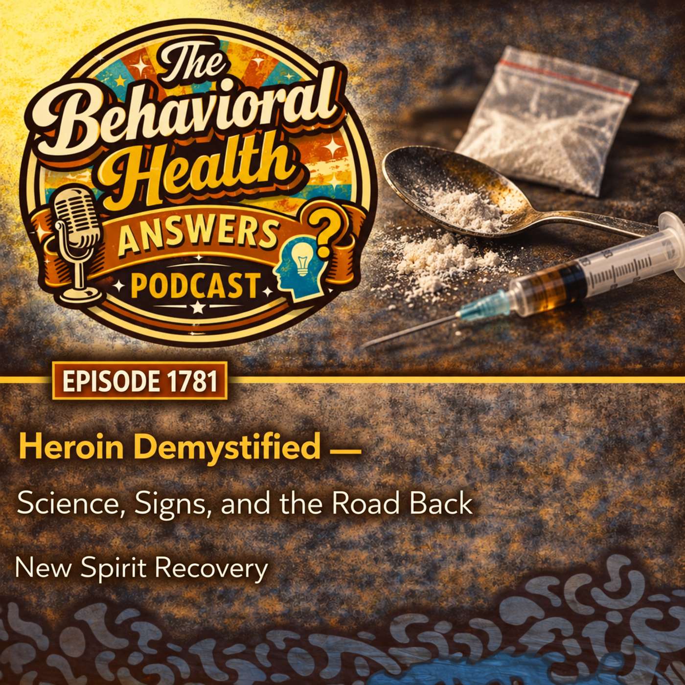 Episode 1781: Heroin Demystified - Science, Signs, and the Road Back | New Spirit Recovery episode artwork