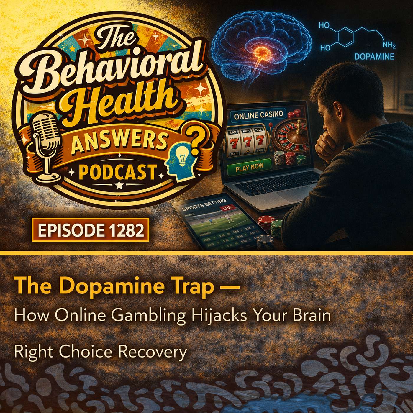 Episode 1282: The Dopamine Trap - How Online Gambling Hijacks Your Brain | Right Choice Recovery episode artwork