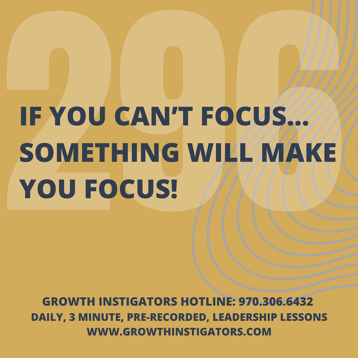 #296 If you can’t focus… something will make you focus! episode artwork