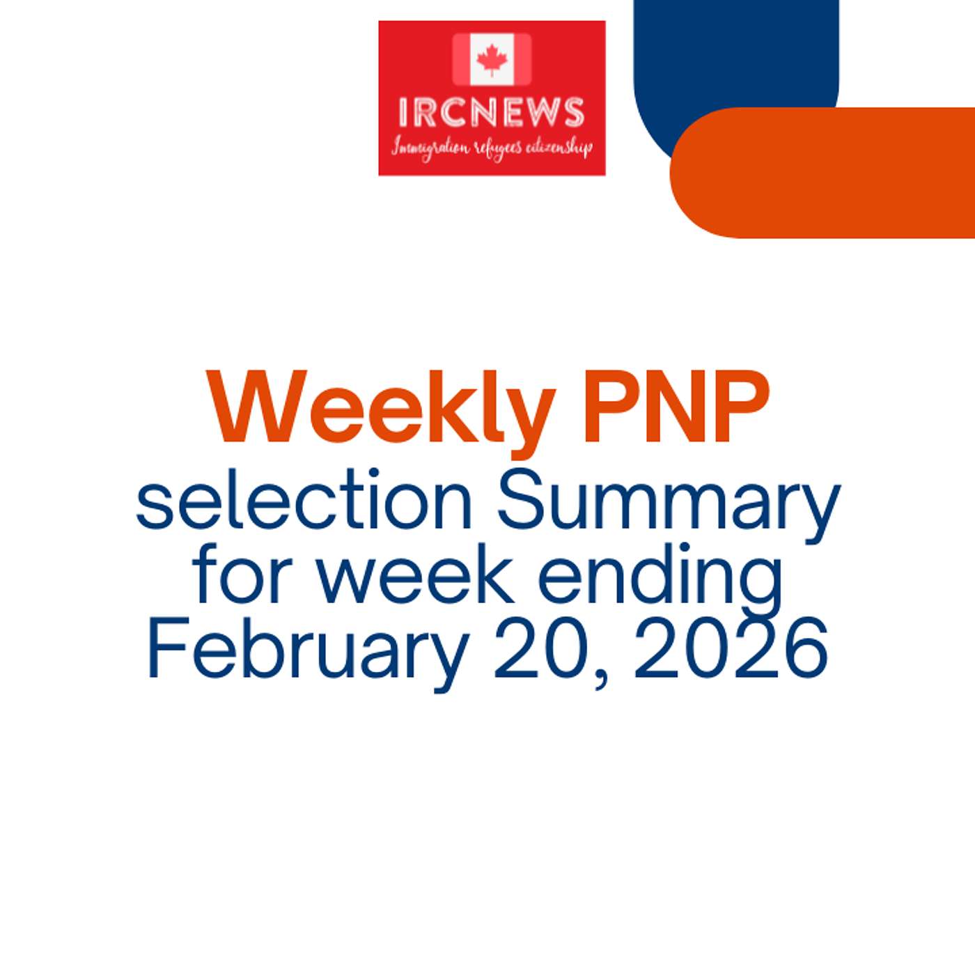 Canada Immigration Weekly PNP selection Summary for week ending February 20, 2026 episode artwork