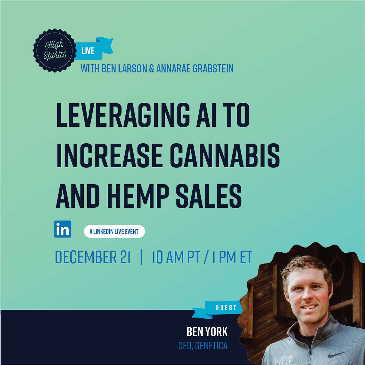 #023 - Leveraging AI to Increase Cannabis and Hemp Sales w/ Ben York of Genetica