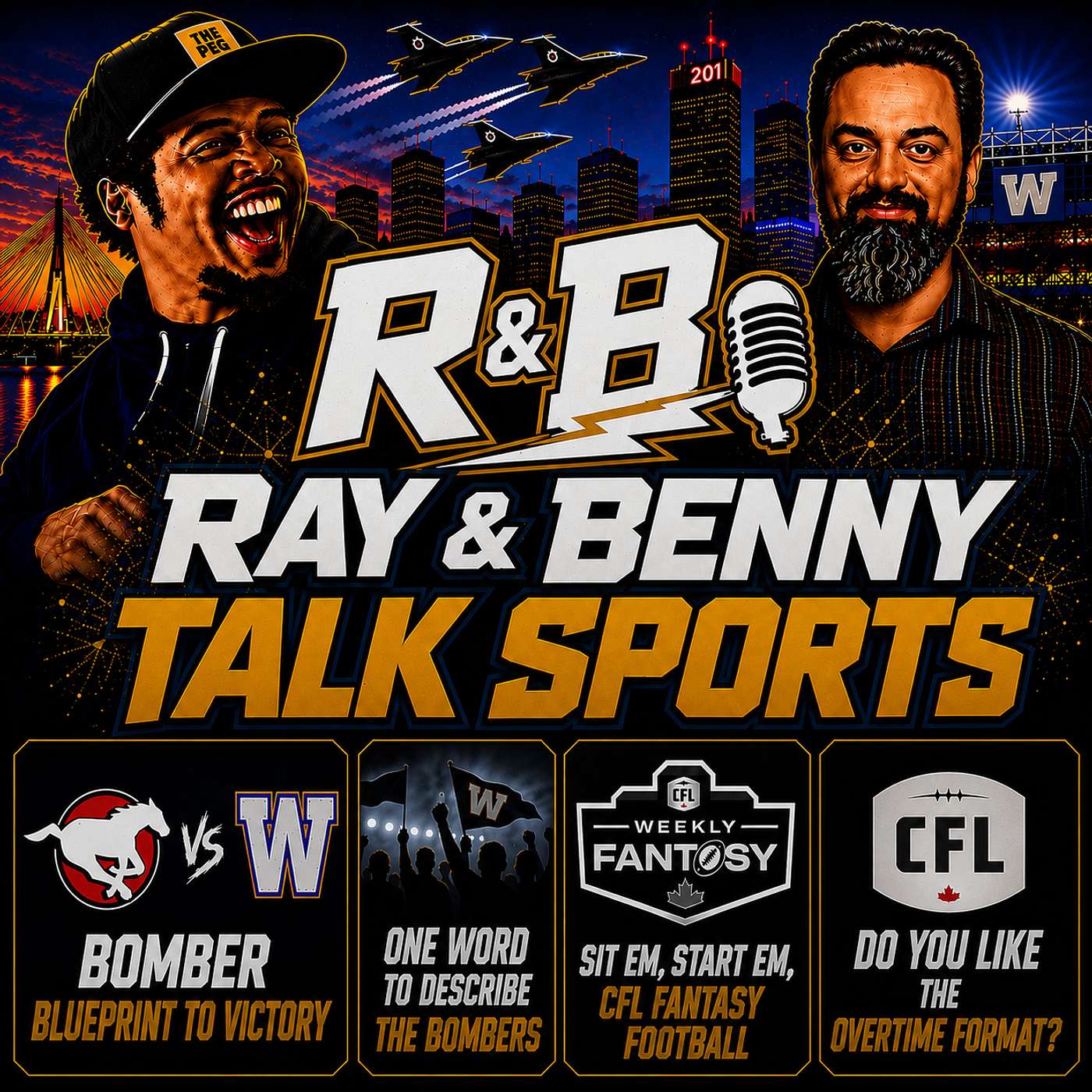 Winnipeg Blue Bombers Canadian CFL Football Sports Podcast Youtube Calgary Stampeders episode artwork