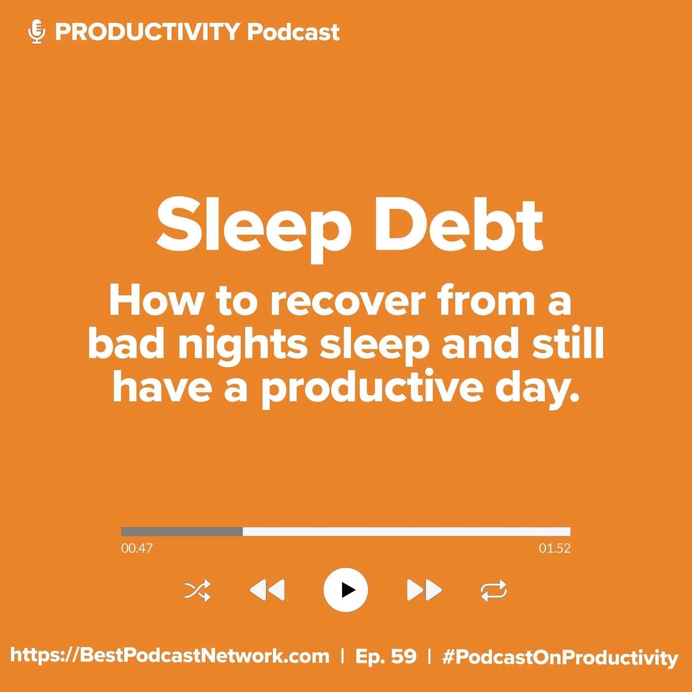 Sleep Debt. How to recover from a bad nights sleep and still have a productive day.