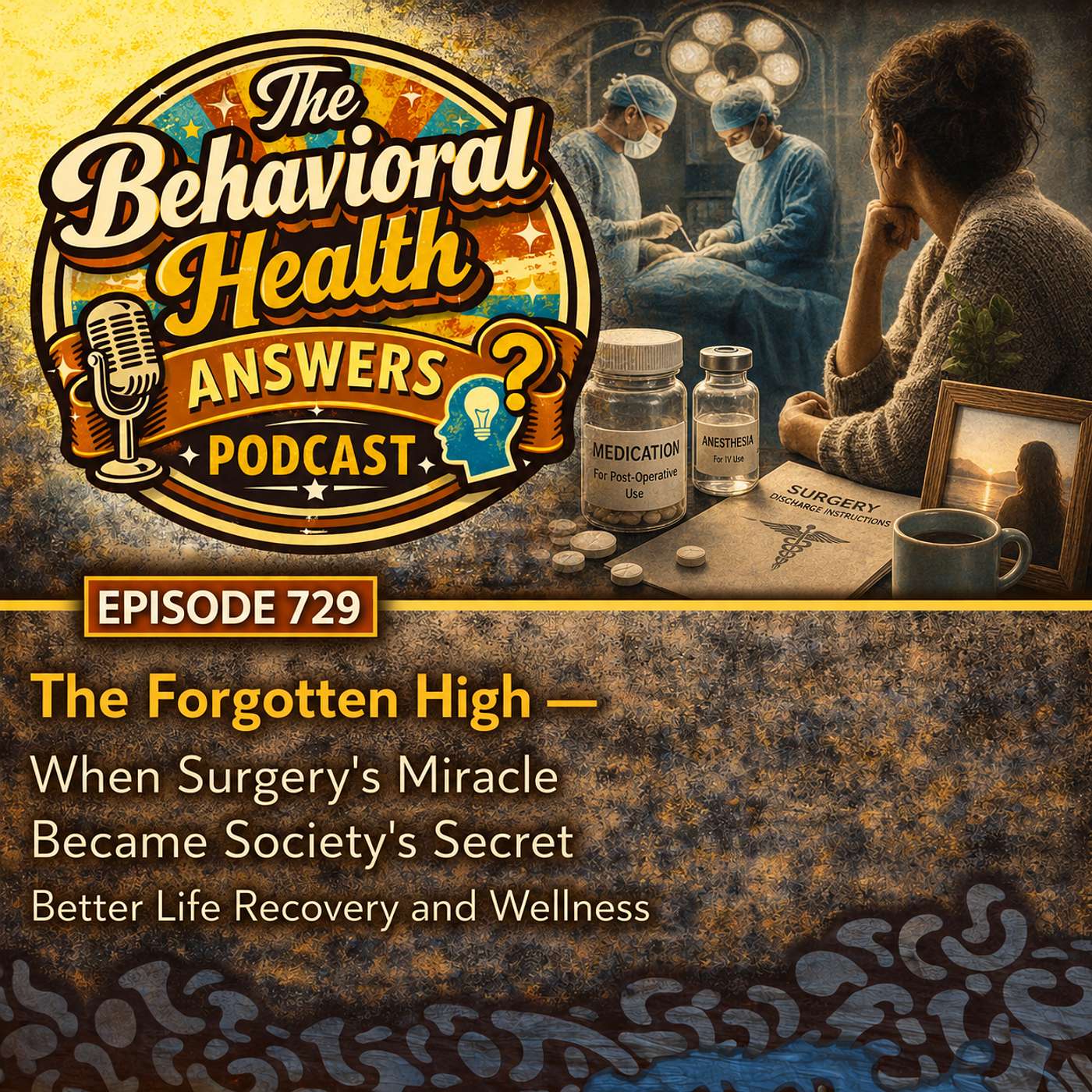 Episode 729: The Forgotten High - When Surgery's Miracle Became Society's Secret | Better Life Recovery and Wellness episode artwork