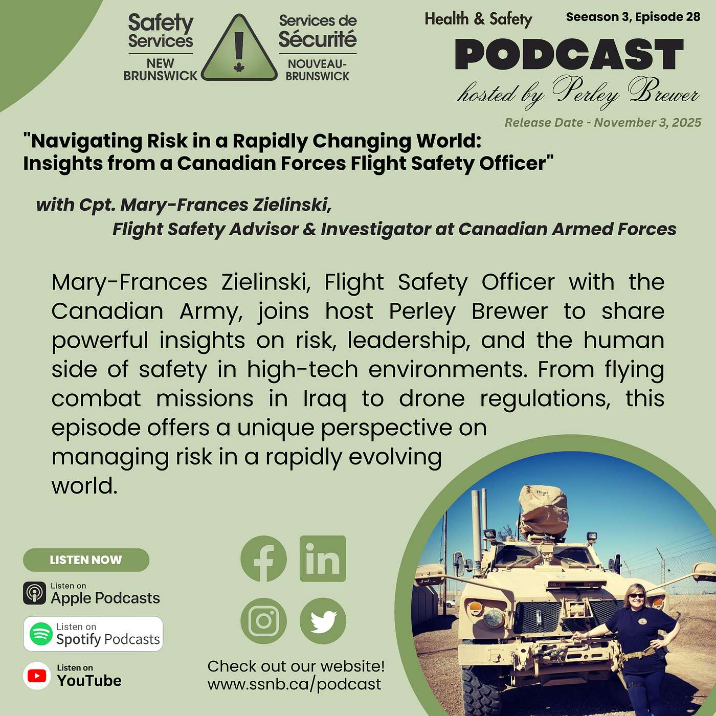 Navigating Risk in a Rapidly Changing World:  Insights from a Canadian Forces Flight Safety Officer - Cpt. Mary-Frances Zielinski episode artwork