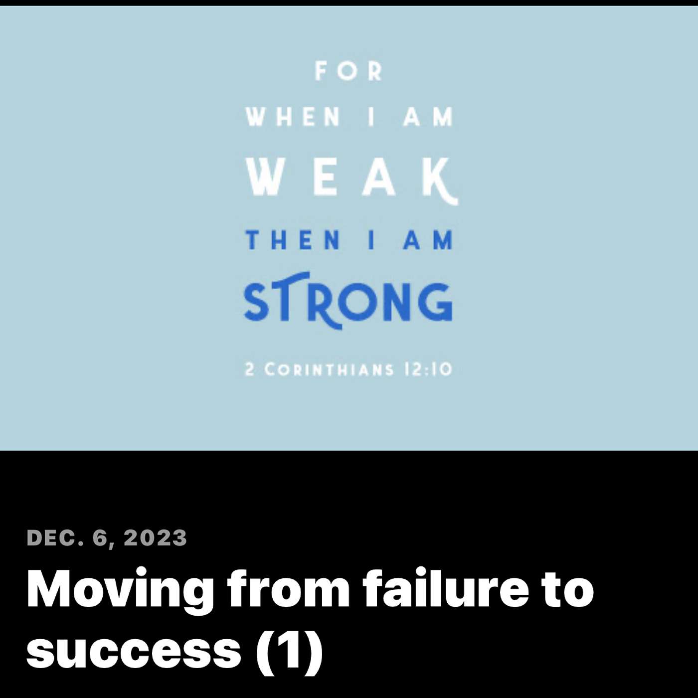 Moving from failure to success (1) episode artwork