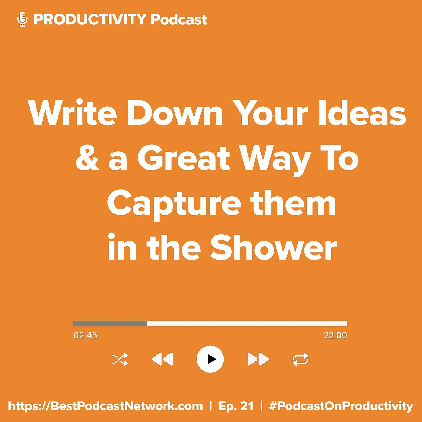 Write Down Your Ideas and a Great Way To Capture Them in the Shower