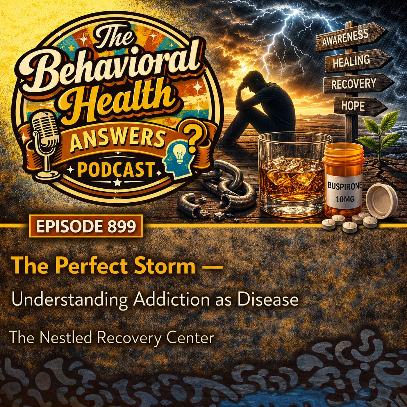 Episode 899: The Perfect Storm - Understanding Addiction as Disease | The Nestled Recovery Center episode artwork