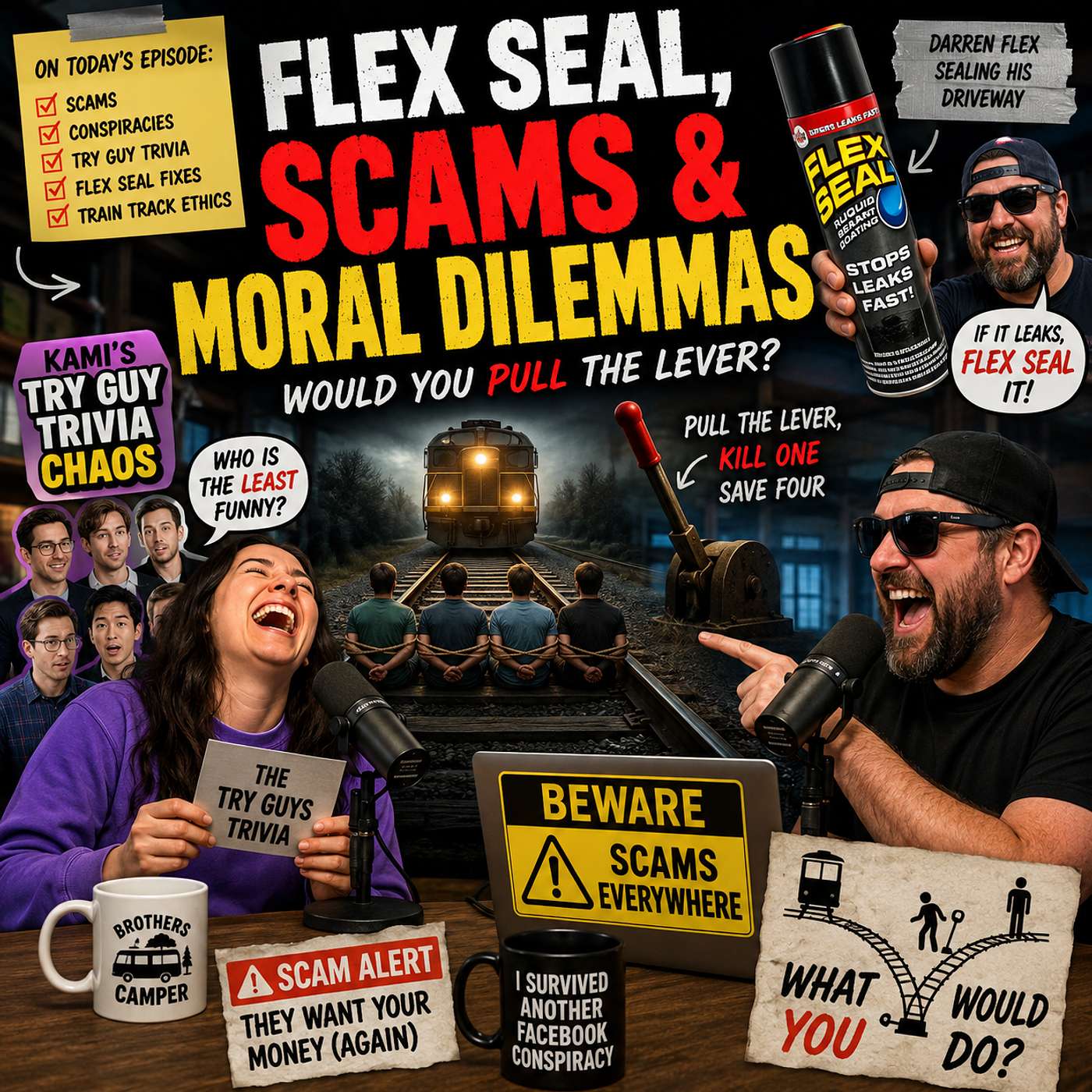 The Brothers Camper S05-10 - Scams, Flex Seal & Would You Pull the Lever? episode artwork