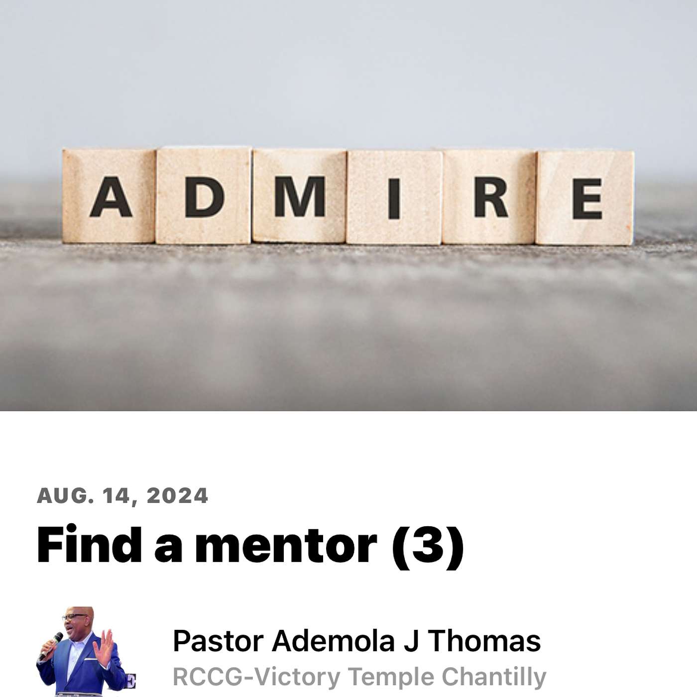 Find A Mentor (3) episode artwork