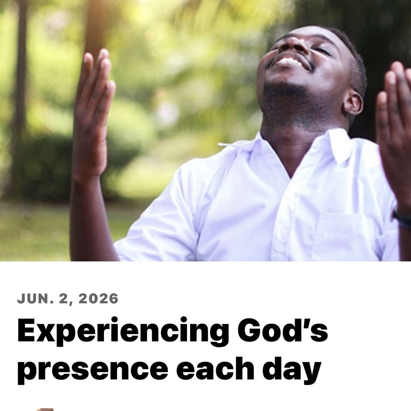 Experiencing God's presence each day episode artwork