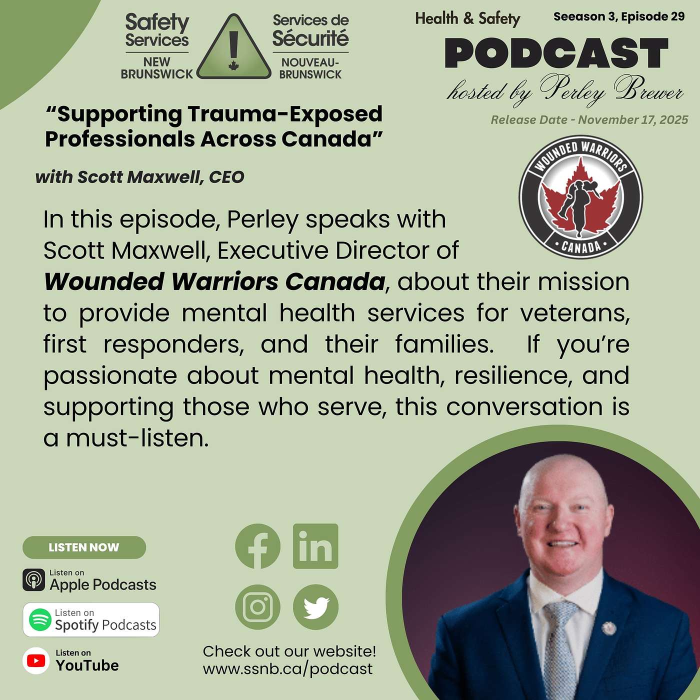 Wounded Warriors - Scott Maxwell, CEO - “Supporting Trauma-Exposed Professionals Across Canada episode artwork