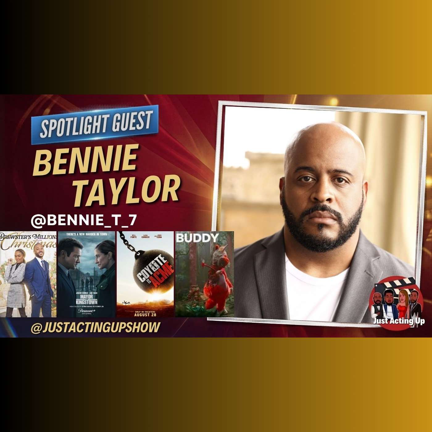 Spotlight: Bennie Taylor on Mayor of Kingstown, Coyote vs. Acme, Acting Gems, Character Prep n More! episode artwork