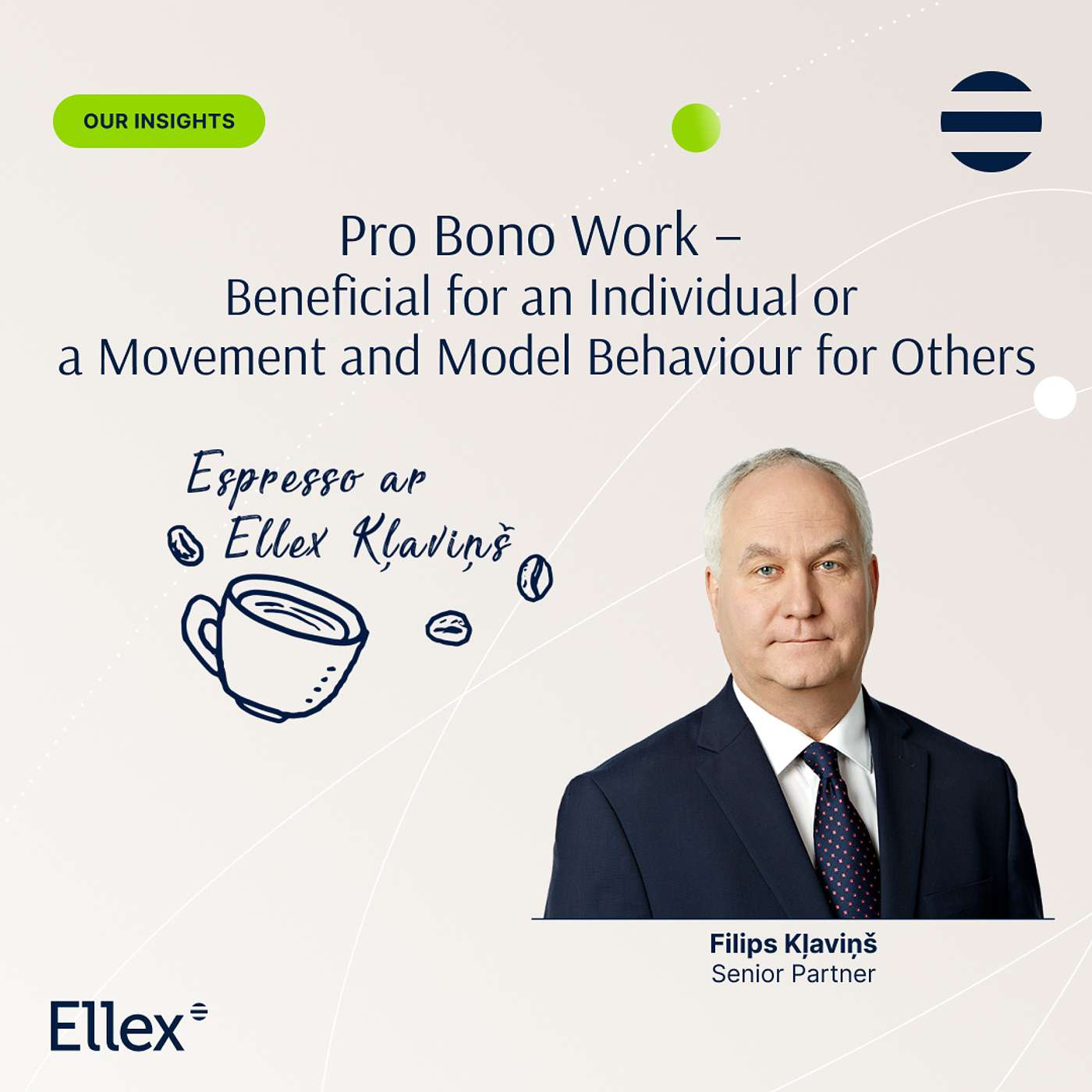 Espresso ar Ellex Klavins
