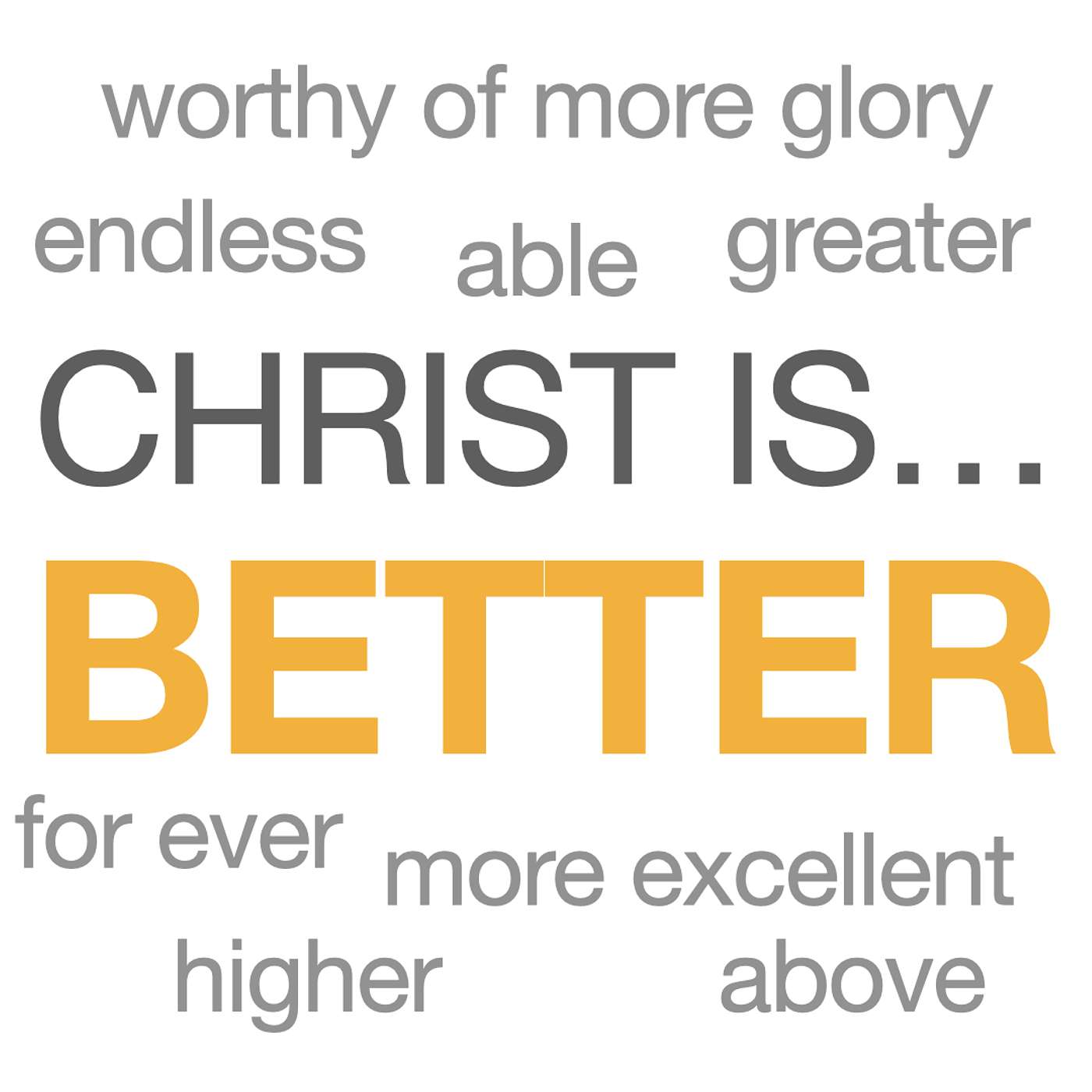 Christ Is Better (Hebrews - the introduction) Christ Is Better (Hebrews - the introduction)