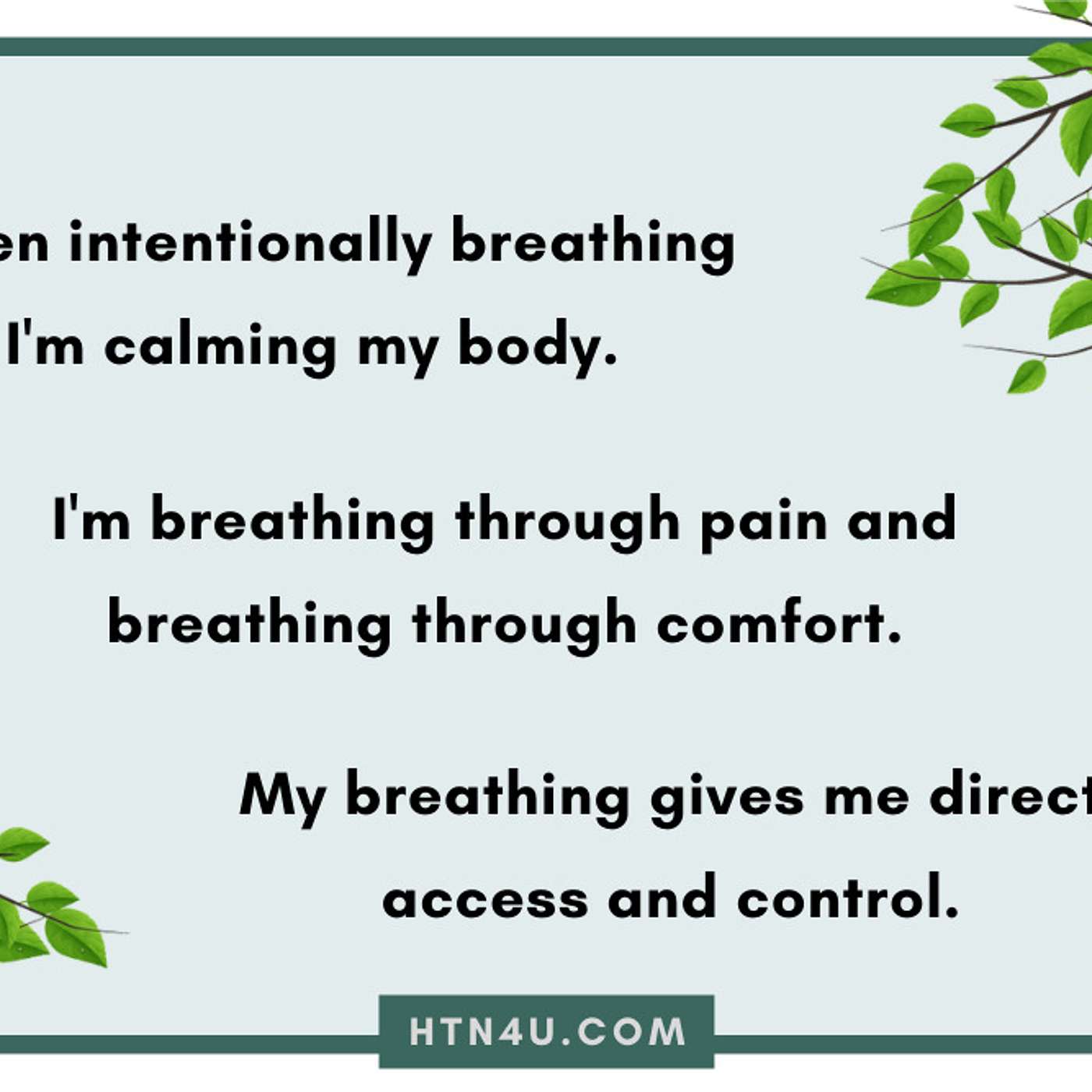 HTN4U Unlimiting Affirmations on Intentional Breathing #148