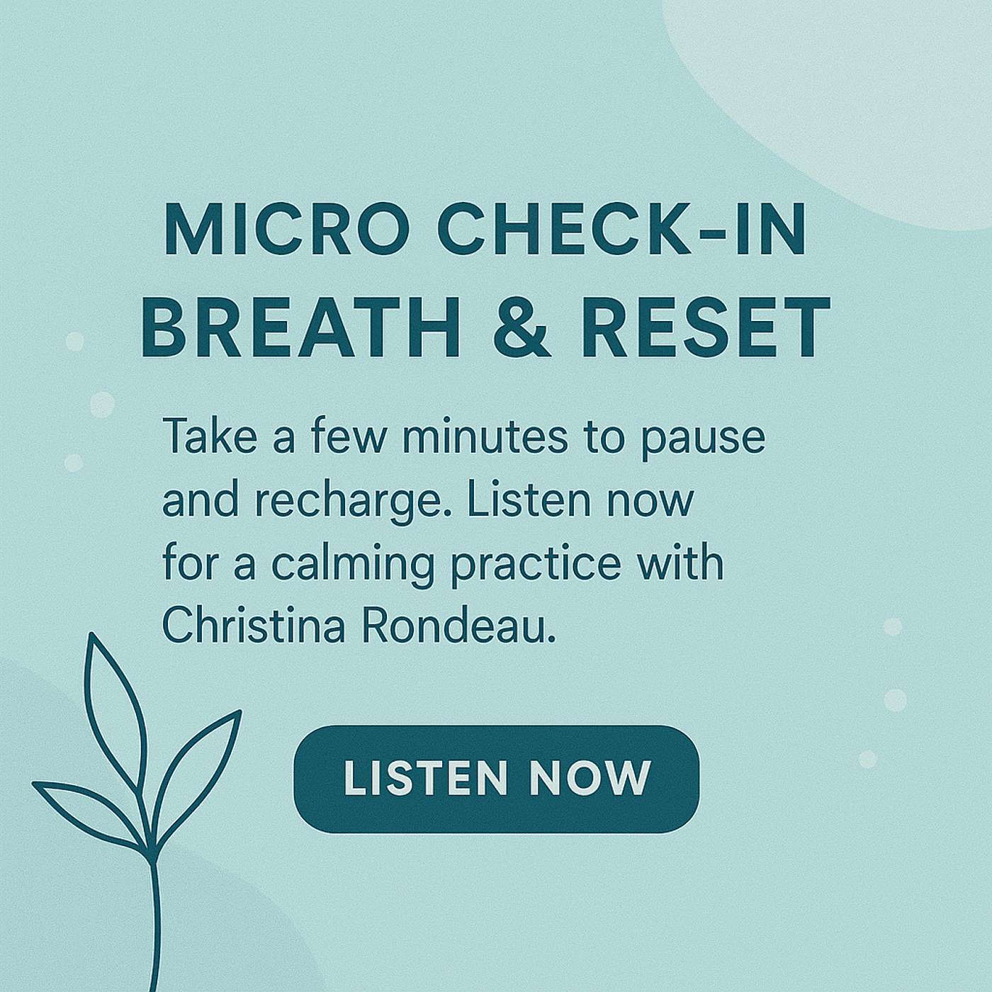 Micro Check In - Breath and Reset