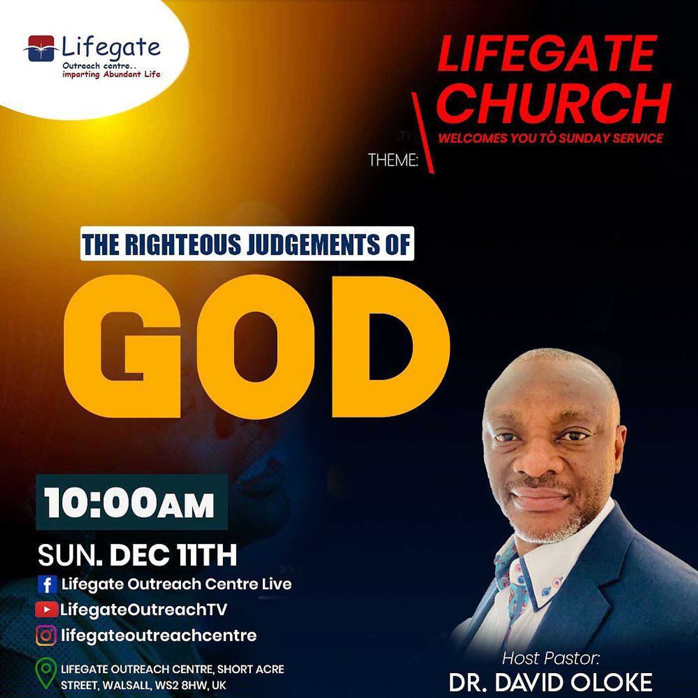 The Righteous Judgments of God - Lifegate Church - 11.12.22 episode artwork