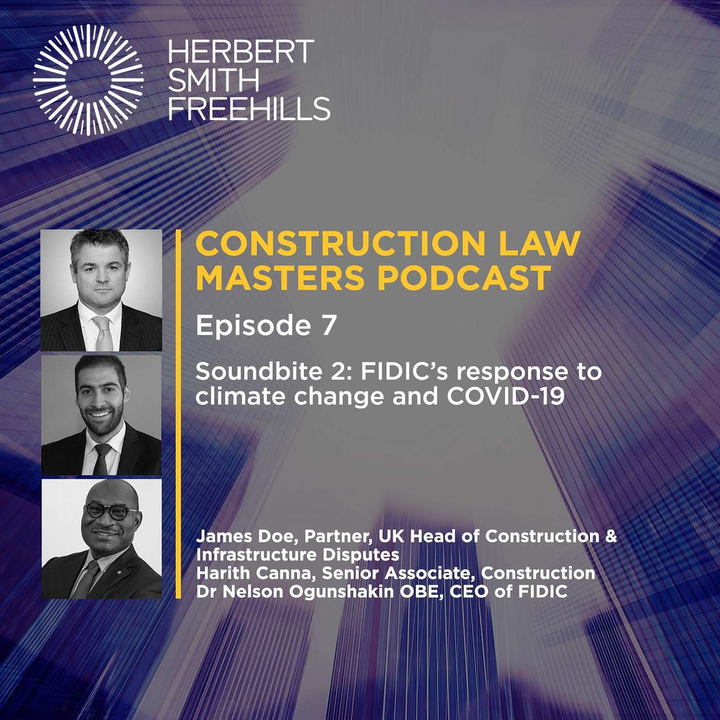 Construction Law Masters: EP7 – Soundbite 2: FIDIC’s response to climate change and COVID-19 episode artwork