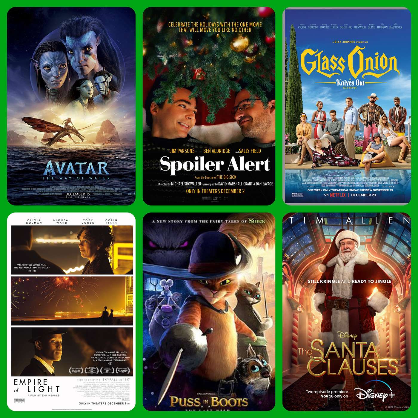 Episode 48 - Avatar: The Way of Water, Empire of Light, Spoiler Alert, Puss in Boots: The Last Wish, Glass Onion: A Knives Out Mystery, The Santa Clauses episode artwork