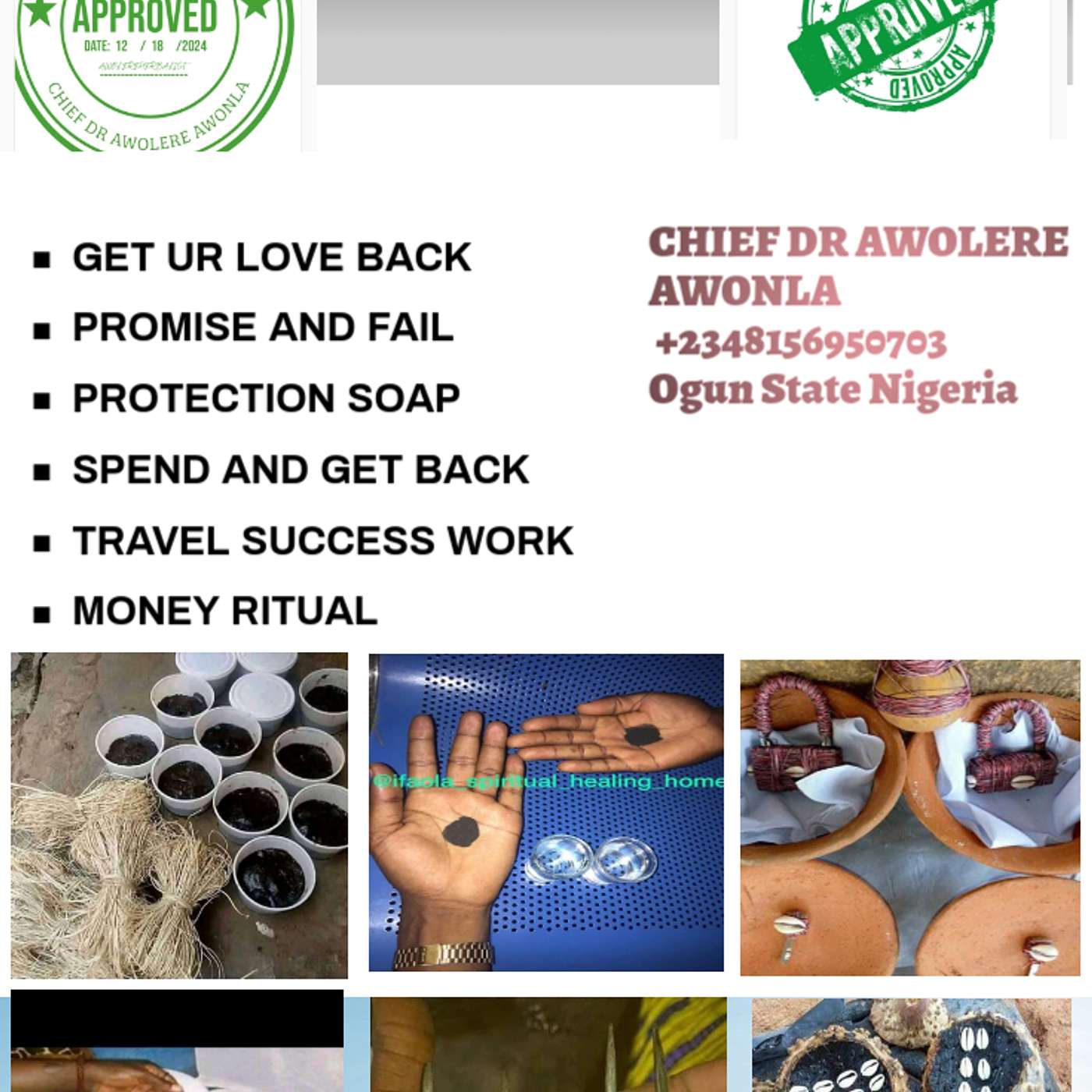 The Best Powerful Spiritual Herbalist In Nigeria+2348156950703