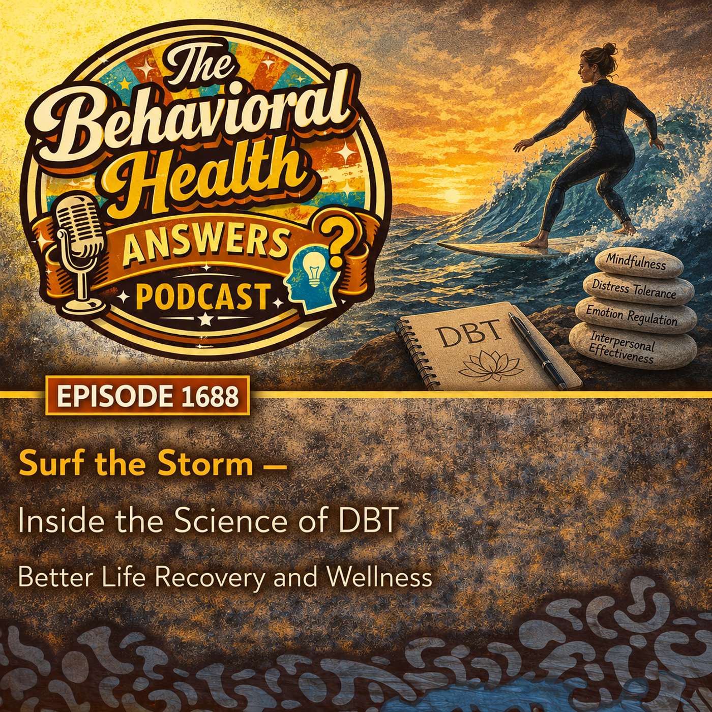 Episode 1688: Surf the Storm - Inside the Science of DBT | Better Life Recovery and Wellness episode artwork