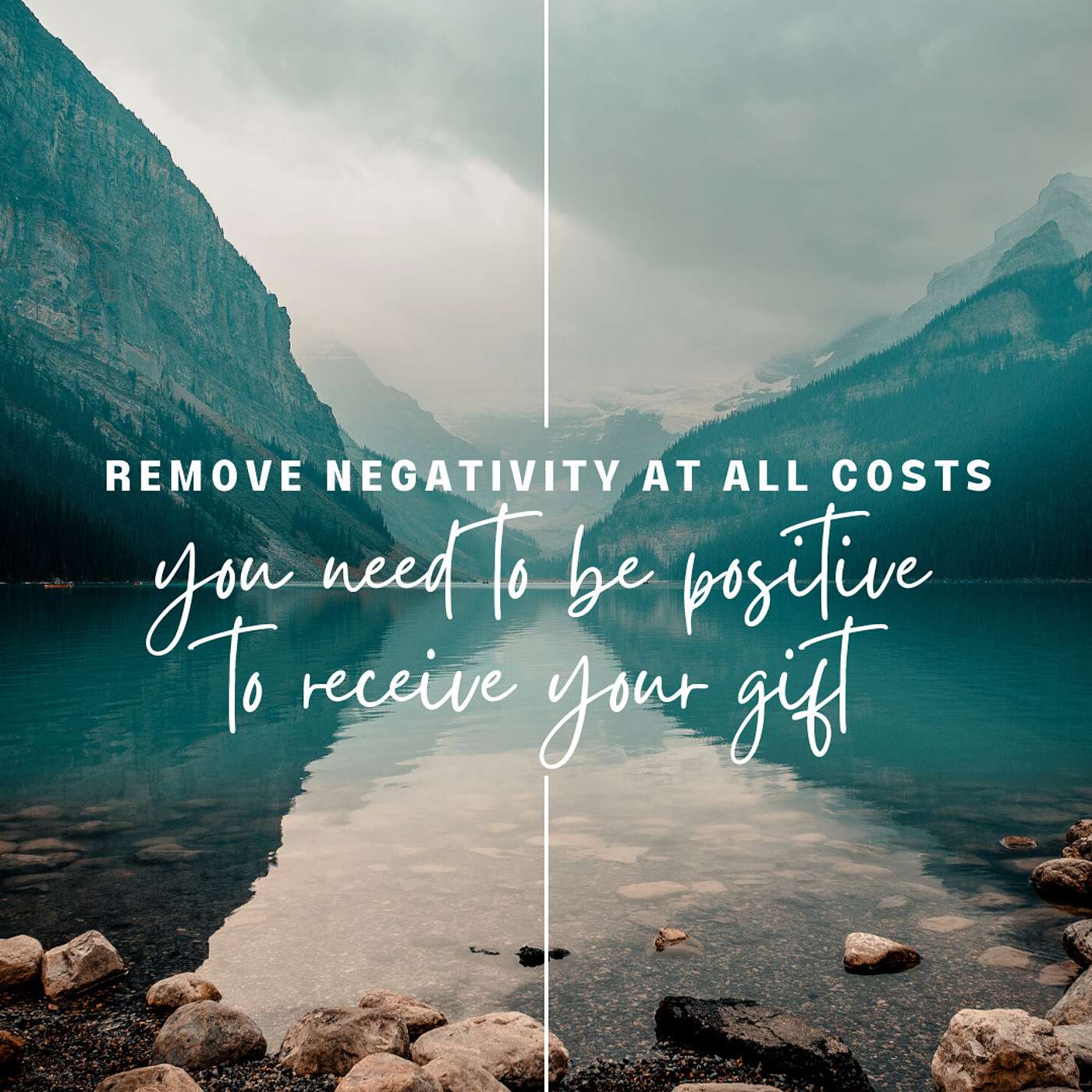 Remove negativity at all costs, you need to be positive to receive your gift 002