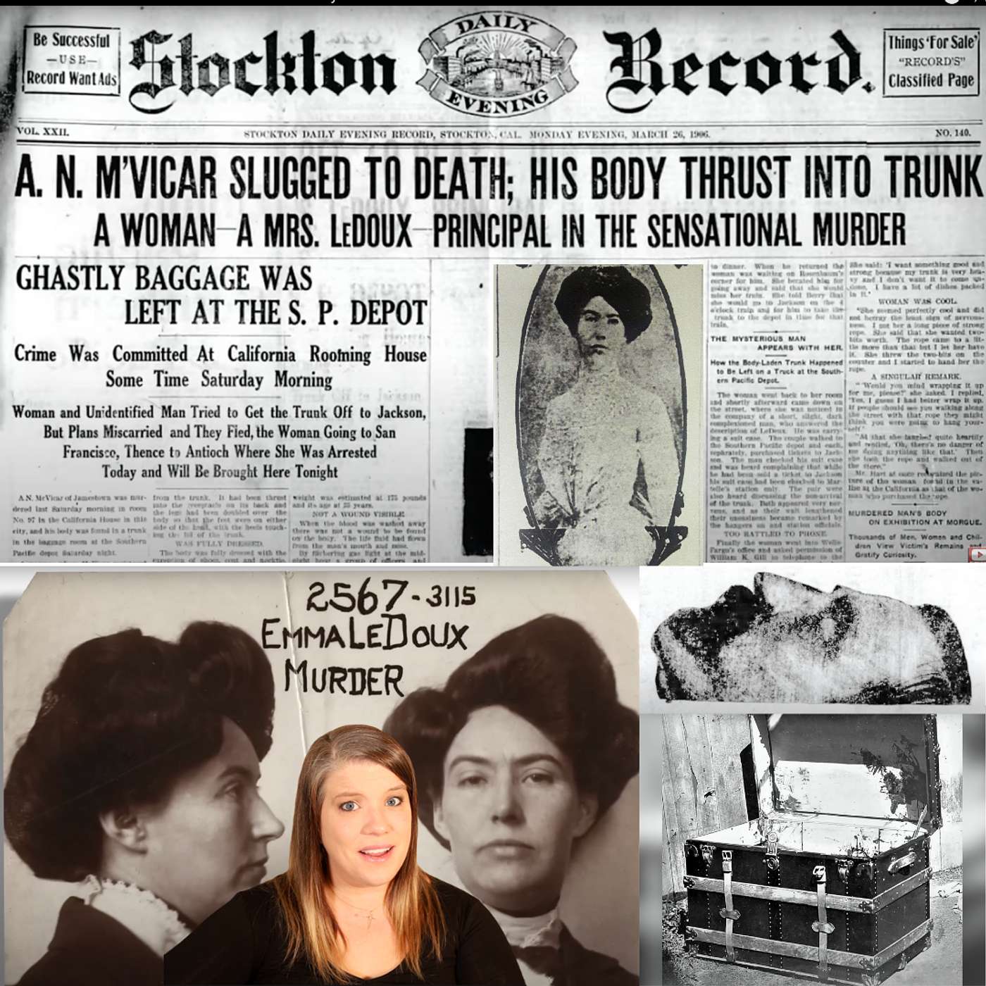 California's First Woman on Death Row: Trunk Murderess Emma Ledoux