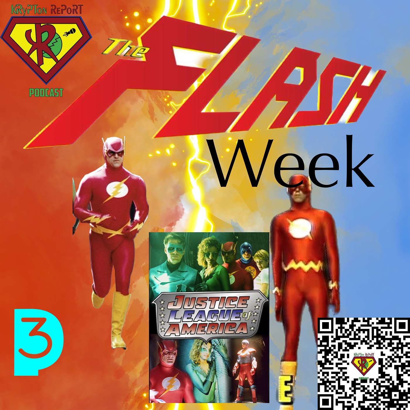 The Flash in Legends of The Superheroes & unaired JLA  1997 pilot episode artwork
