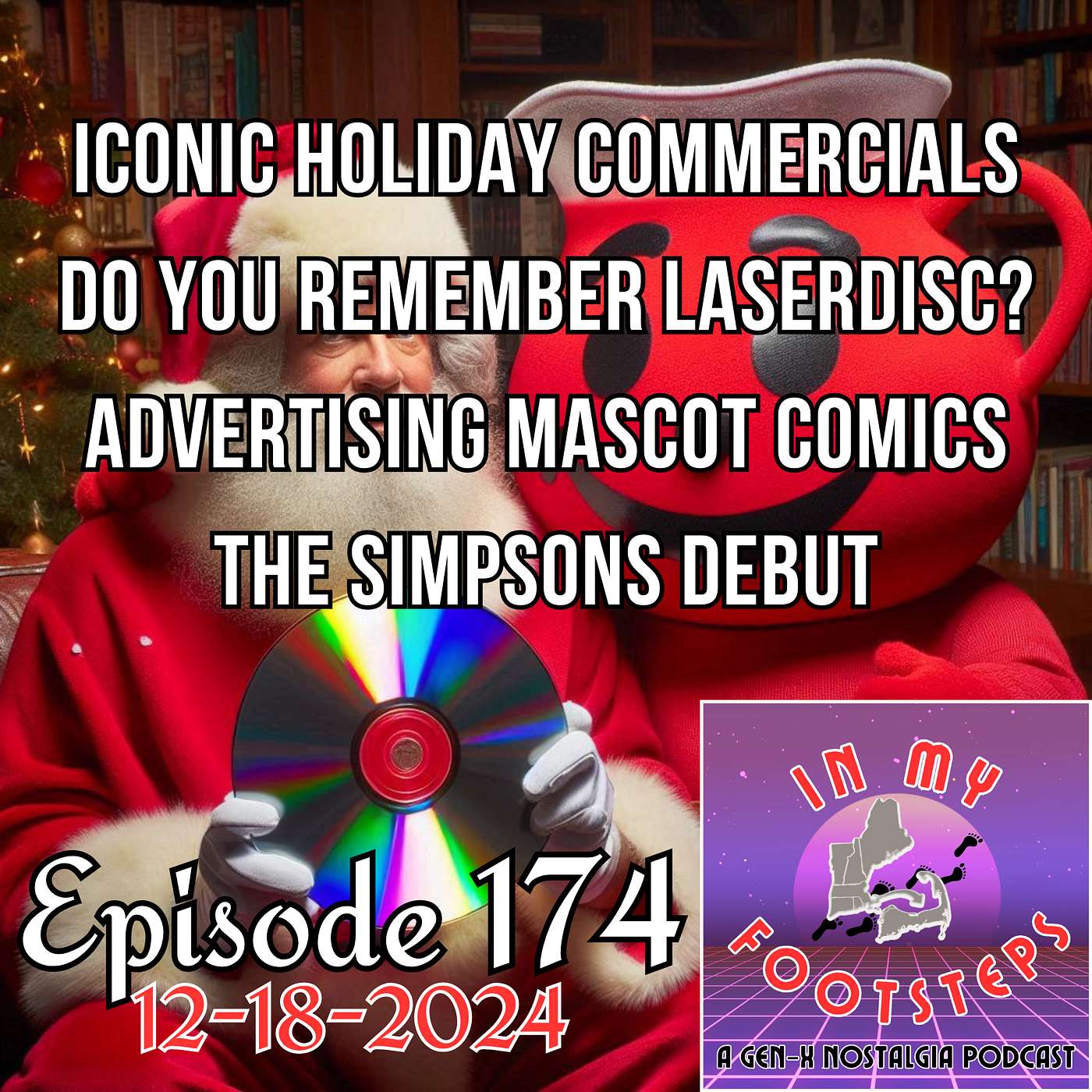 Episode 174: Iconic Christmas Commercials, Remember LaserDisc?, Advertising Mascots In Comic Books, The Simpsons Debut(12-18-2024)