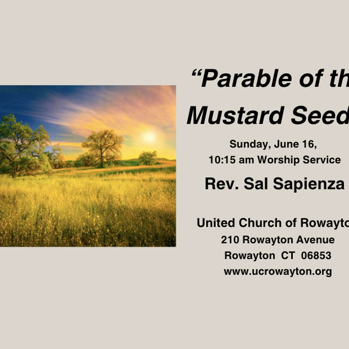 "Parable of the Mustard Seed" - June 16, 2024 Worship Service" episode artwork