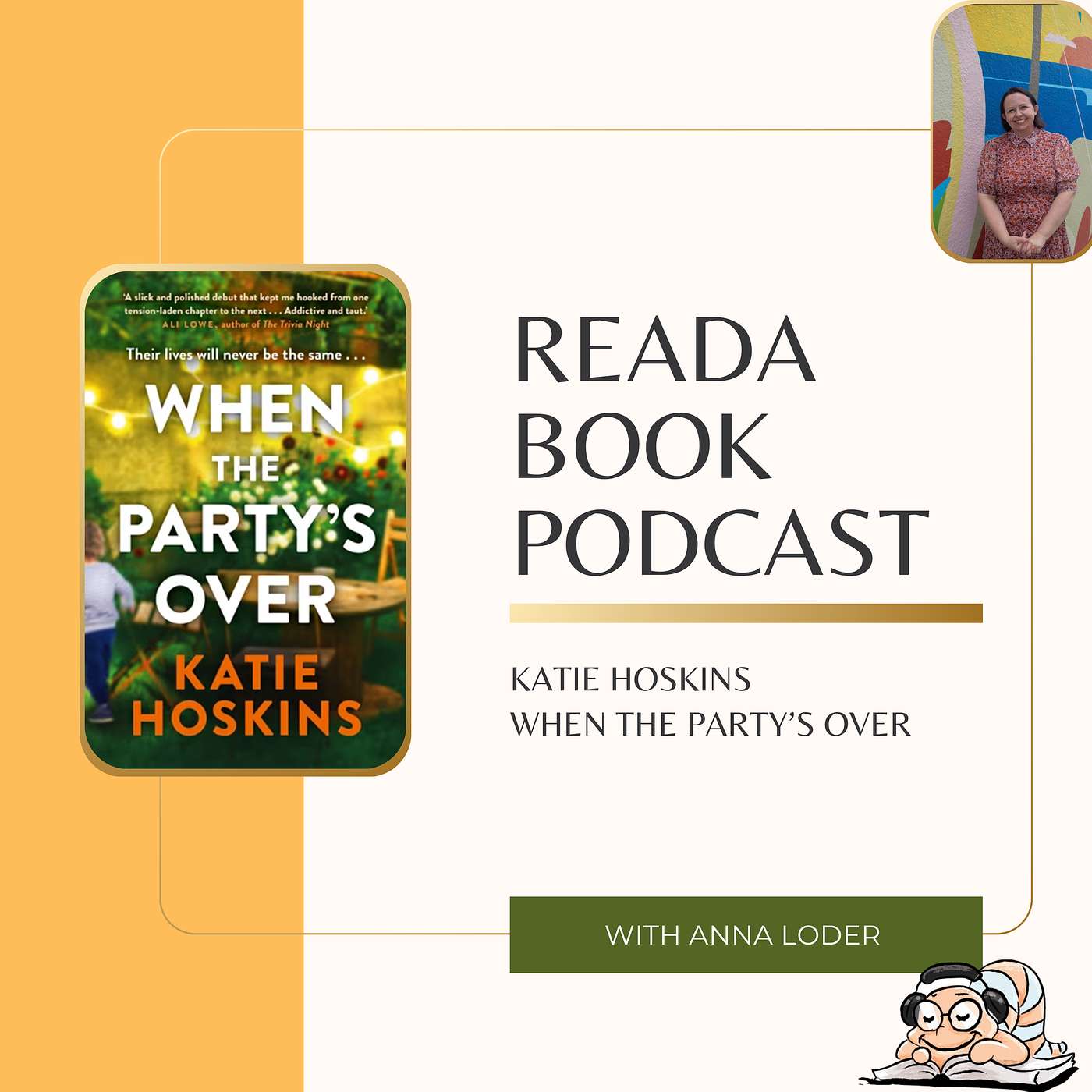 ReadA Book Podcast- Katie Hoskins When The Party's Over episode artwork