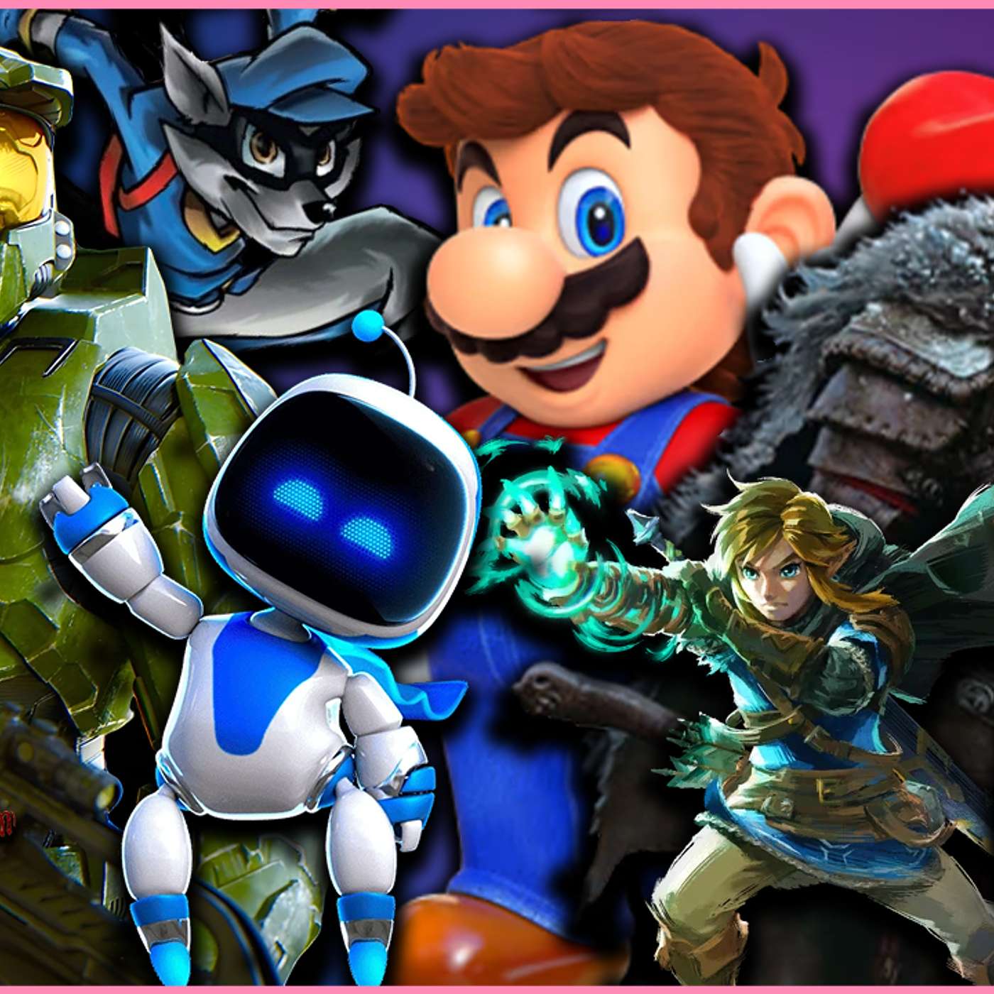 Kratos Vs. Mario Vs. Master Chief! The BEST Platform Mascots! - Piggy Bank: A Casual Gaming Podcast episode artwork
