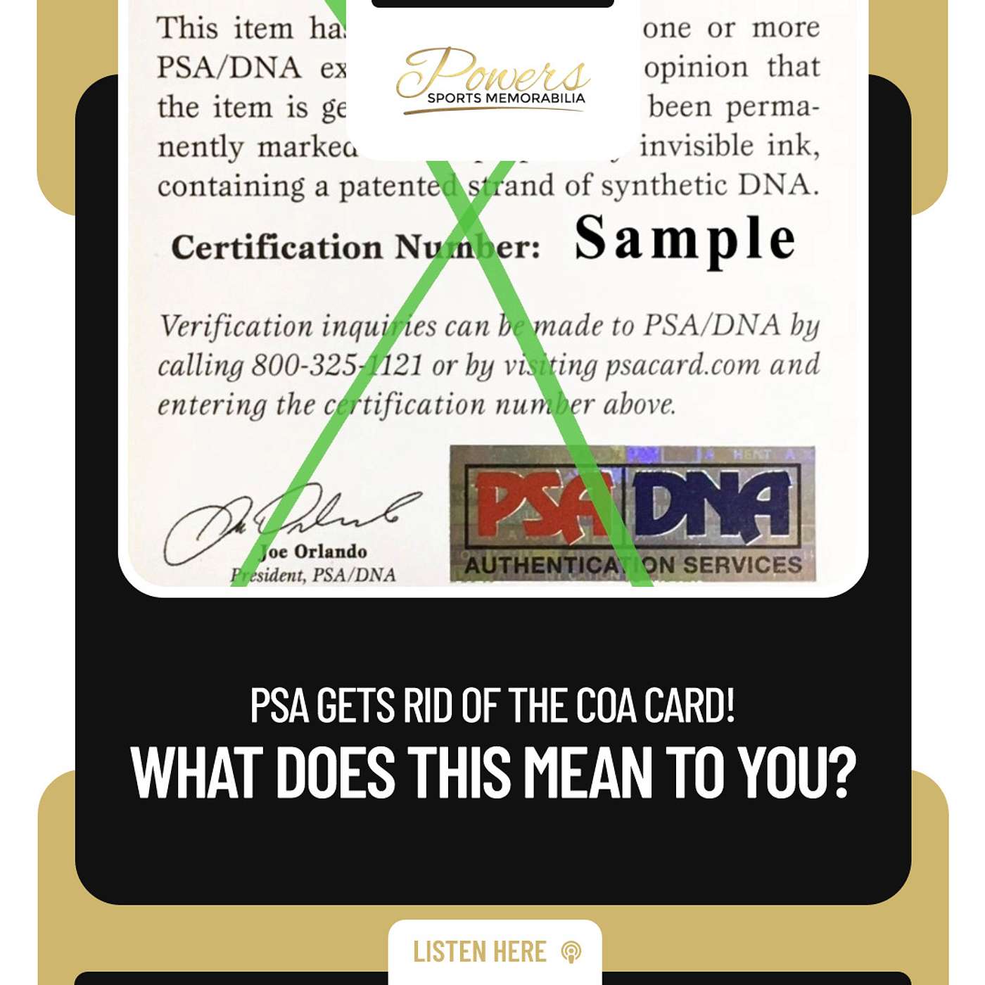 PSA Gets Rid of Their Matching Autograph COA Card! - What does this mean to you?