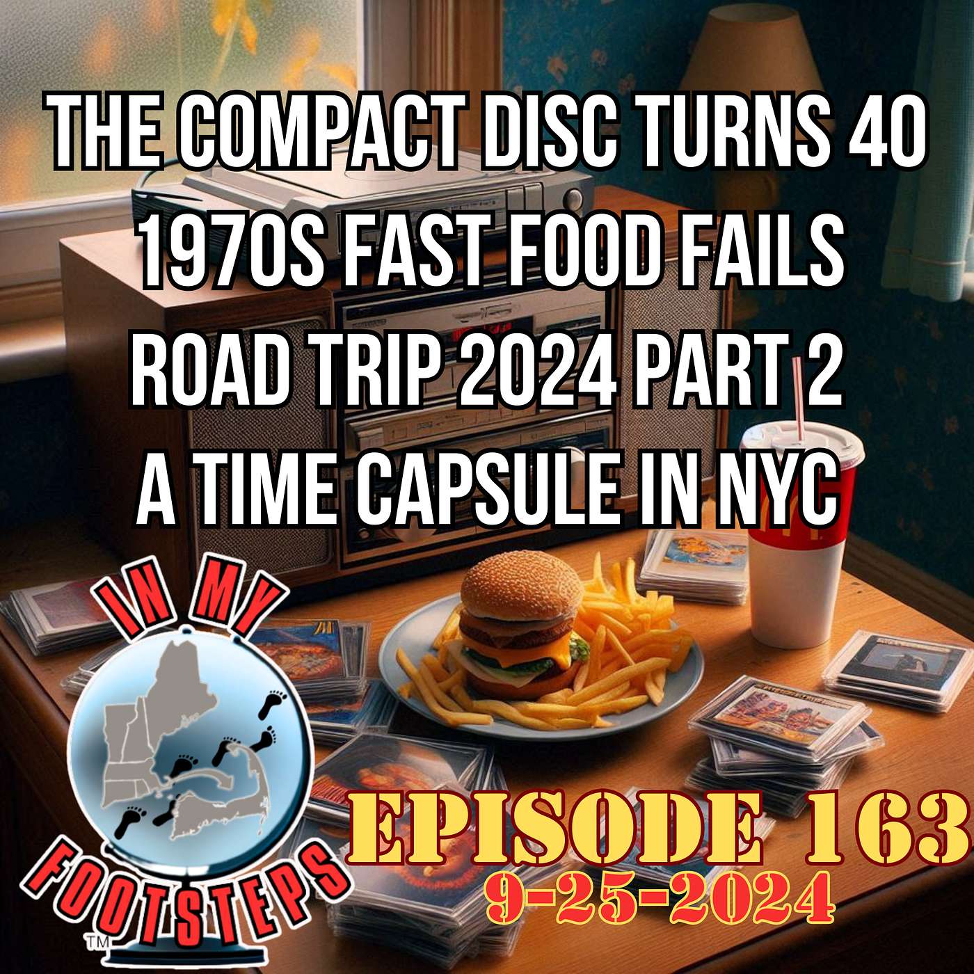 Episode 163: The CD Turns 40, 1970s Fast Food Fails, Road Trip 2024 Part 2, A NYC Time Capsule(9-25-2024)