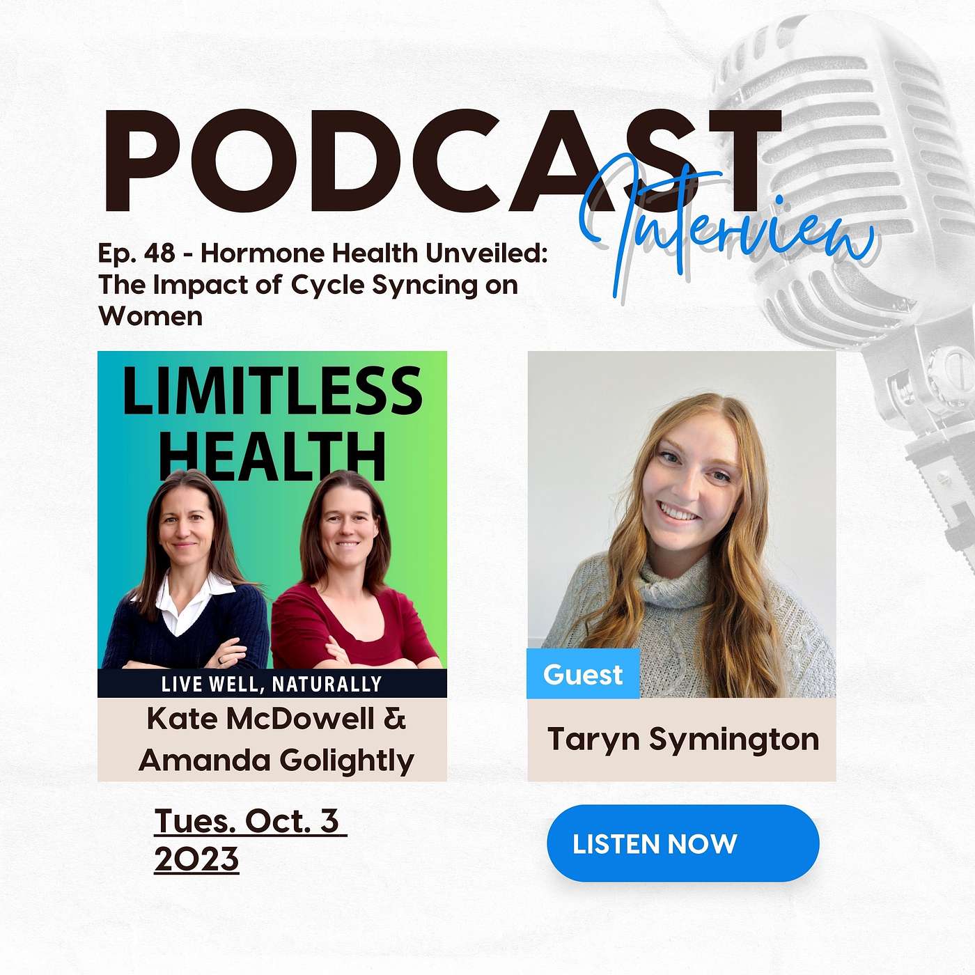 Ep. 48 - Hormone Health Unveiled: The Impact of Cycle Syncing on Women, with Taryn Symington