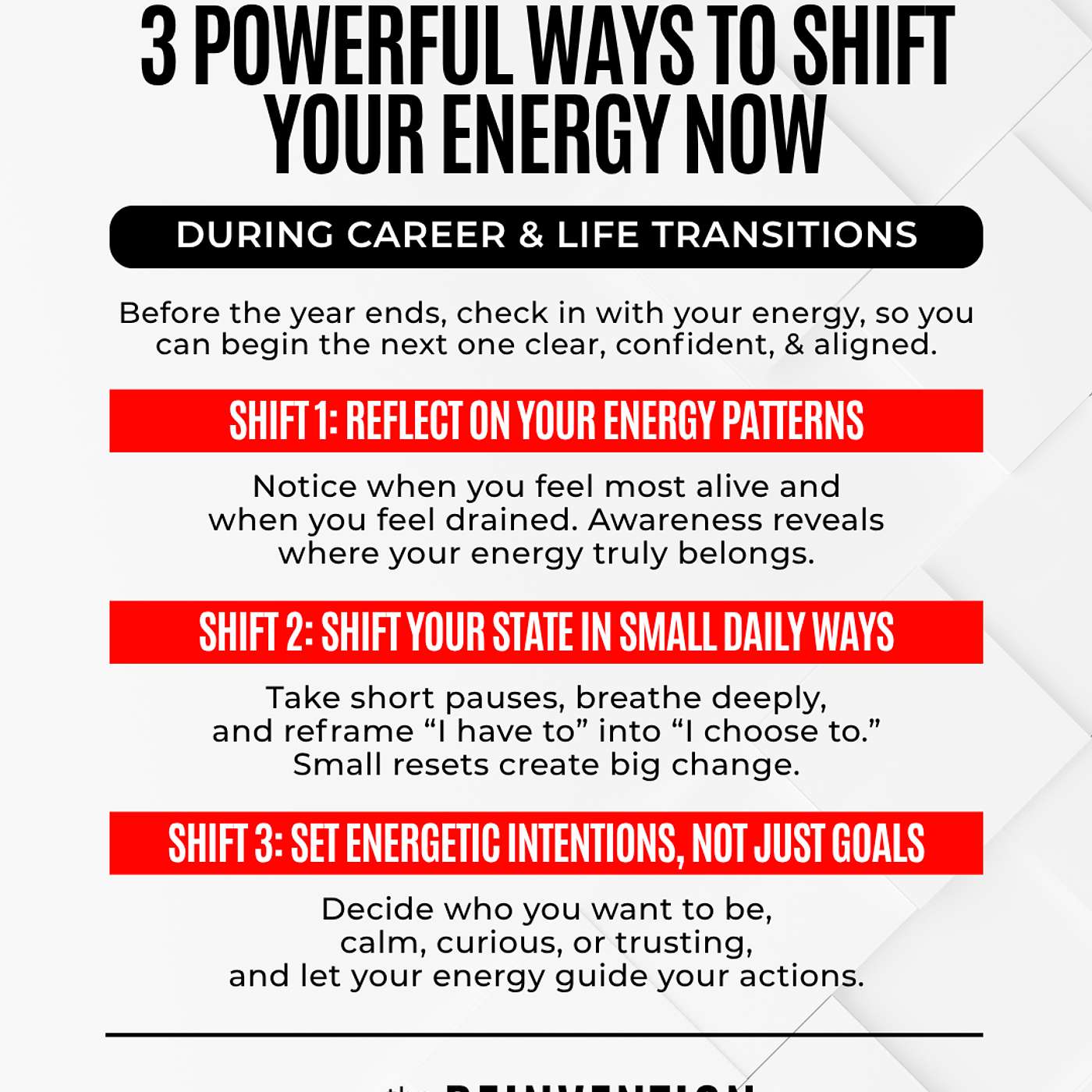 #250: 3 Powerful Ways You Can Shift Your Energy Now During Career & Life Transitions #250: 3 Powerful Ways You Can Shift Your Energy Now During Career & Life Transitions