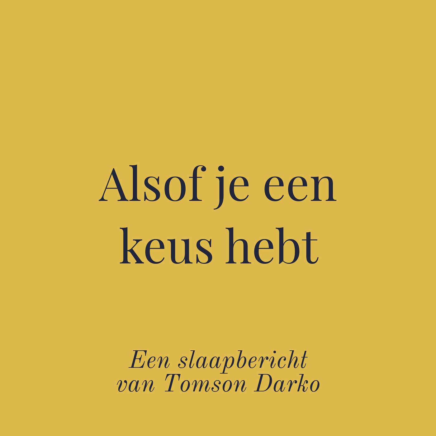 In slaap vallen met melancholie van Tomson Darko