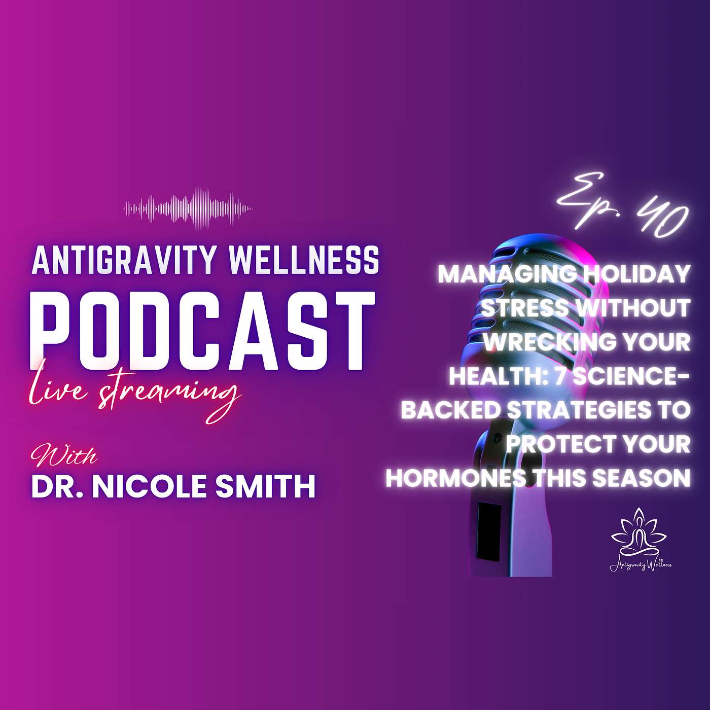 Episode #40 - Managing Holiday Stress Without Wrecking Your Health: 7 Science-Backed Strategies to Protect Your Hormones This Season episode artwork