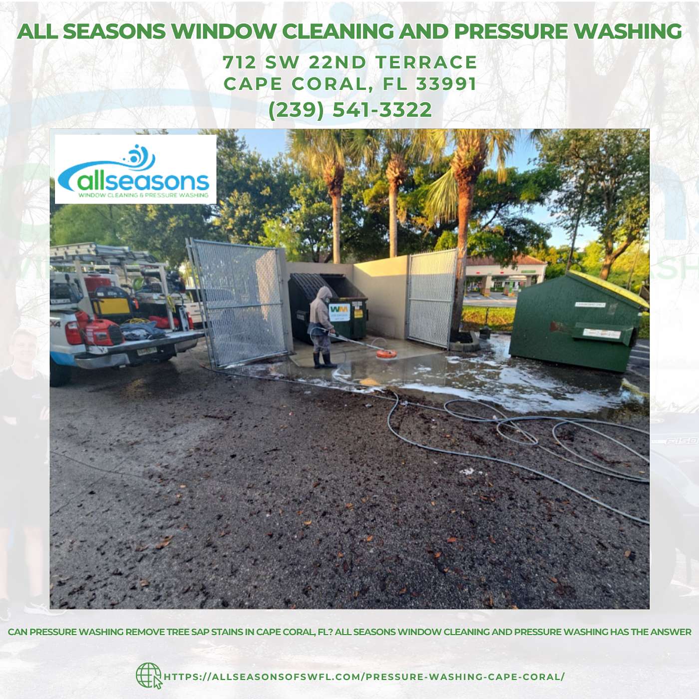 Can Pressure Washing Remove Tree Sap Stains in Cape Coral, FL? All Seasons Window Cleaning and Pressure Washing Has the Answer episode artwork