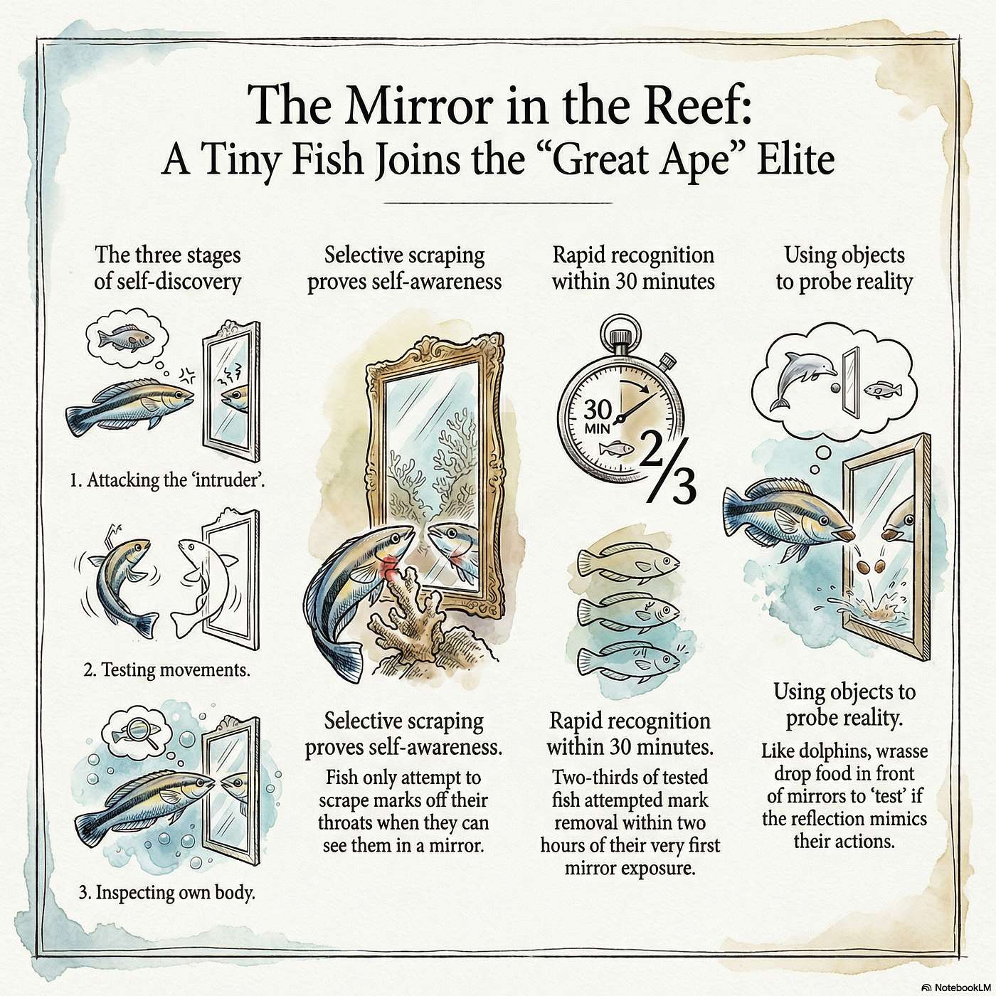 Tiny fish pass the mirror test