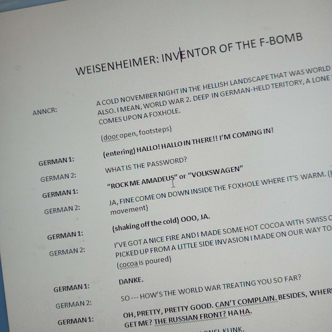 Weisenheimer: Inventor of the F-Bomb episode artwork