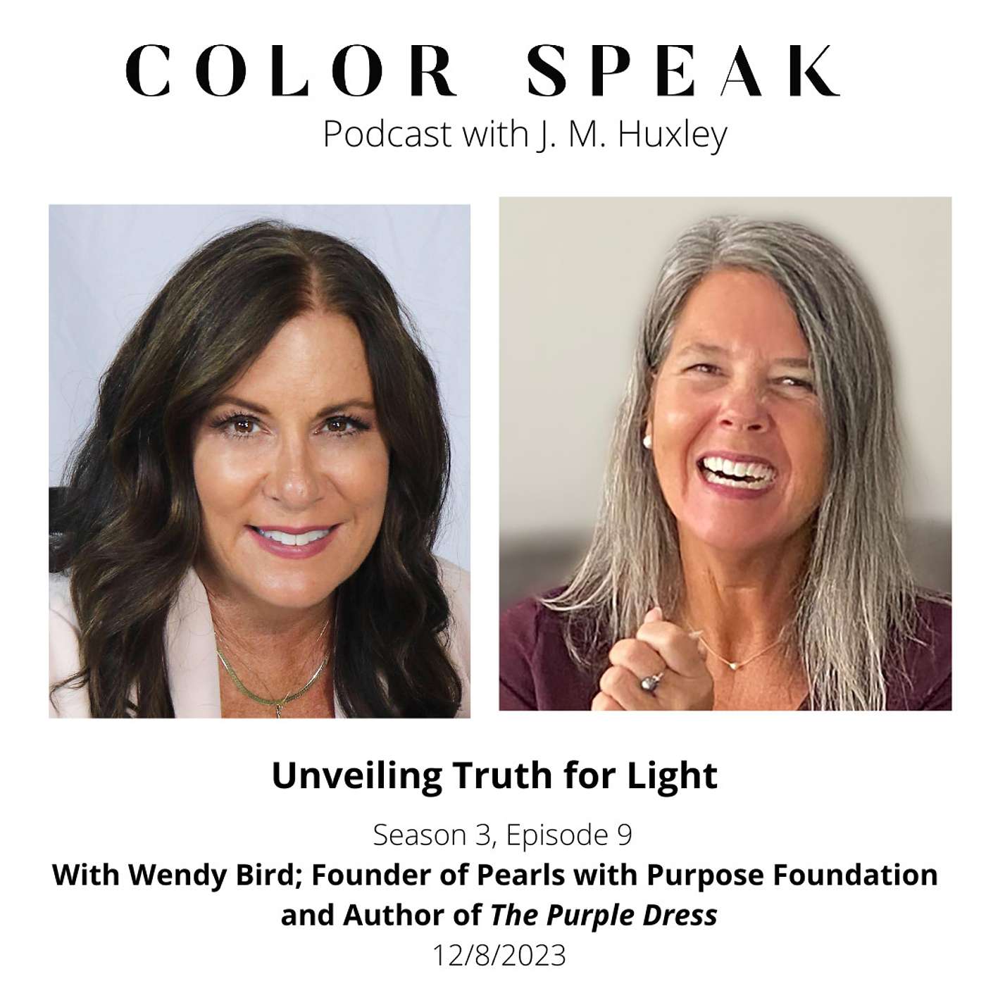 Color Speak, Season 3, Episode 9, Pearls with Purpose; Author of the Purple Dress, Wendy Bird episode artwork