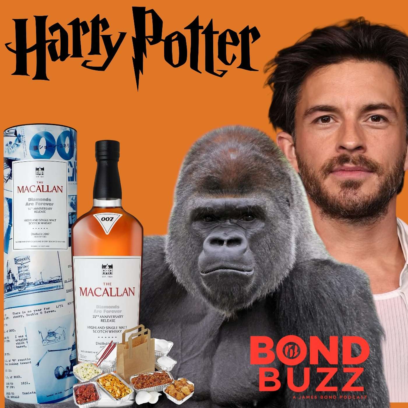 Harry Potter, A Gorilla, Jonathan Bailey, Whiskey and Chinese Take Out.... Harry Potter, A Gorilla, Jonathan Bailey, Whiskey and Chinese Take Out....