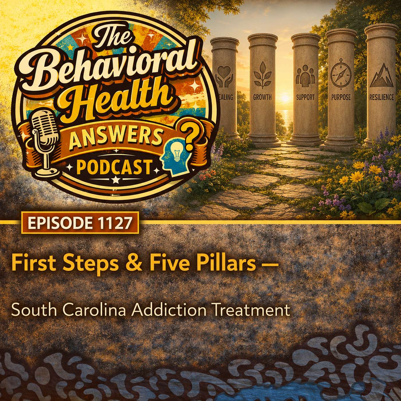 Episode 1127: First Steps & Five Pillars | South Carolina Addiction Treatment episode artwork