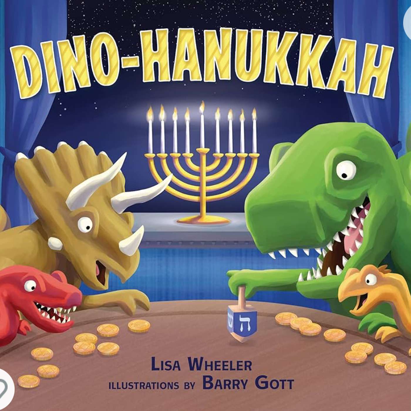 Dino-Hanukkah by Lisa Wheeler