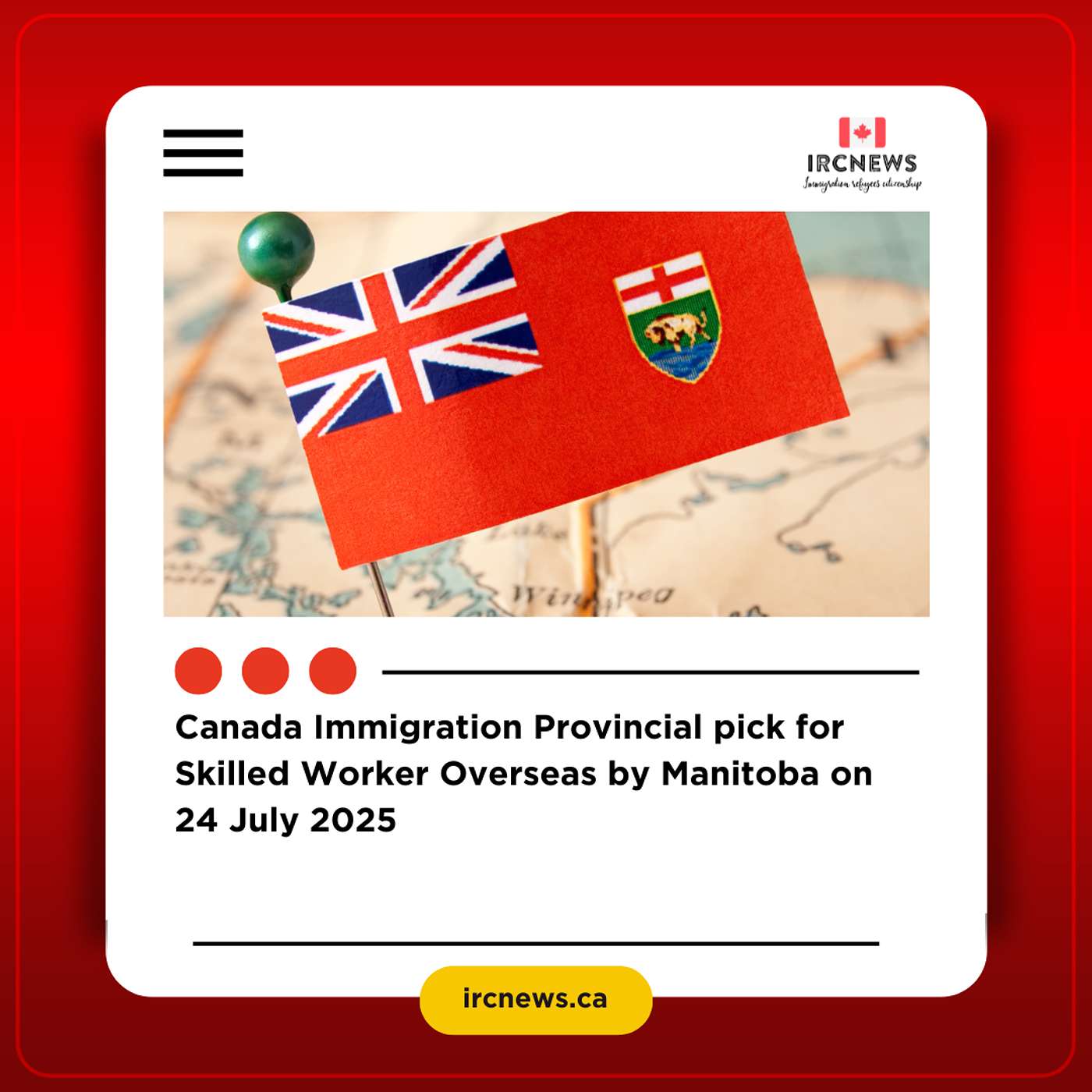 Canada Immigration Provincial pick for Skilled Worker Overseas by Manitoba on 24 July 2025 episode artwork